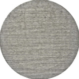 Homeroots 10' Gray And Ivory Round Wool Hand Woven Area Rug Gray,Ivory Wool 511064