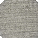 Homeroots 10' Gray And Ivory Round Wool Hand Woven Area Rug Gray,Ivory Wool 511064