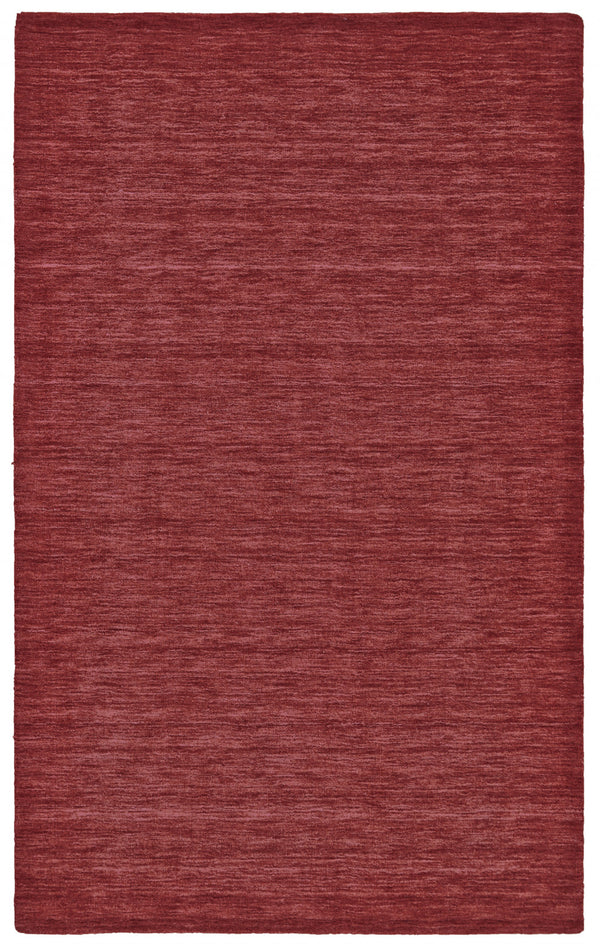 Homeroots 4' X 6' Red Wool Hand Woven Area Rug Red Wool 511066