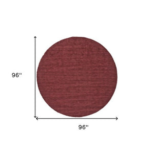 Homeroots 4' Black Wool Hand Woven Area Rug - Stain Resistant, Unique Artisan Craftsmanship For Modern Spaces 8' Round Wool 511071