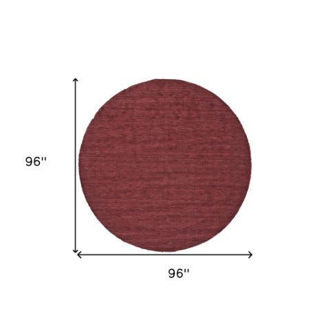 Homeroots 4' Black Wool Hand Woven Area Rug - Stain Resistant, Unique Artisan Craftsmanship For Modern Spaces 8' Round Wool 511071