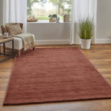 Homeroots 4' X 6' Orange And Red Wool Hand Woven Stain Resistant Area Rug Orange,Red Wool 511074