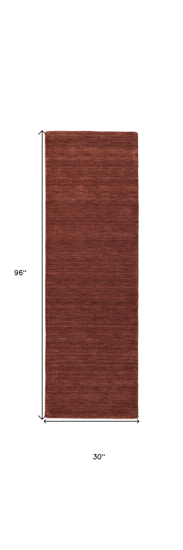 Homeroots 8' Orange And Red Wool Hand Woven Stain Resistant Runner Rug Orange,Red Wool 511078