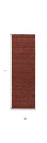 Homeroots 8' Orange And Red Wool Hand Woven Stain Resistant Runner Rug Orange,Red Wool 511078