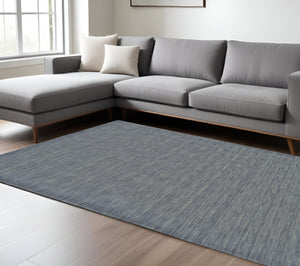 HomeRoots 4' Hand Woven Black Wool Area Rug - Timeless Elegance, Durable Comfort for Modern Living Spaces 8' X 11' 511084