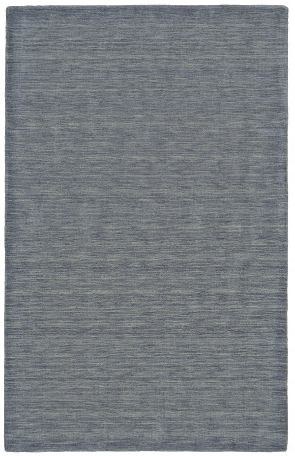 Homeroots 10' X 13' Blue And Gray Wool Hand Woven Area Rug Gray,Blue Wool 511085