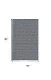 Homeroots 10' X 13' Blue And Gray Wool Hand Woven Area Rug Gray,Blue Wool 511085