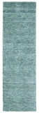 Homeroots 8' Runner Gray And Blue Hand Woven Runner Rug Gray,Blue Wool Blend 511086