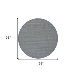 Homeroots 4' Black Wool Hand Woven Area Rug - Stain Resistant, Unique Artisan Craftsmanship For Modern Spaces 8' Round Wool 511087