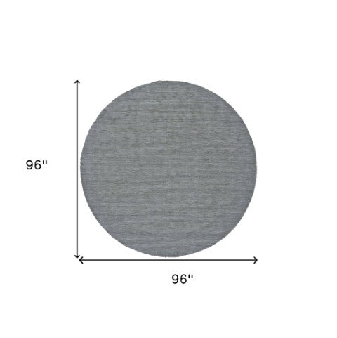 Homeroots 4' Black Wool Hand Woven Area Rug - Stain Resistant, Unique Artisan Craftsmanship For Modern Spaces 8' Round Wool 511087