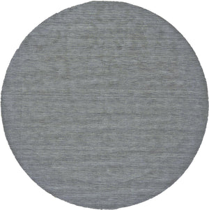 Homeroots 10' Blue And Gray Round Wool Hand Woven Area Rug Gray,Blue Wool 511088