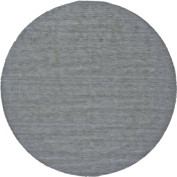 Homeroots 10' Blue And Gray Round Wool Hand Woven Area Rug Gray,Blue Wool 511088