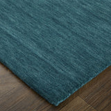 Homeroots 4' X 6' Blue And Green Wool Hand Woven Stain Resistant Area Rug Blue,Green Wool 511090