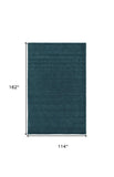 Homeroots 10' X 13' Blue Green Wool Hand Woven Area Rug Blue,Green Wool 511093