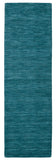 Homeroots 8' Runner Blue And Green Hand Woven Runner Rug Blue,Green Wool Blend 511094