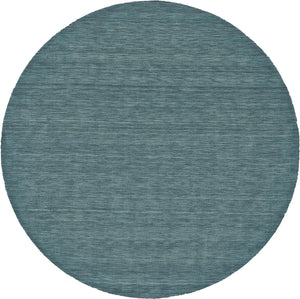 Homeroots 8' Blue Green Round Wool Hand Woven Area Rug Blue,Green Wool 511095