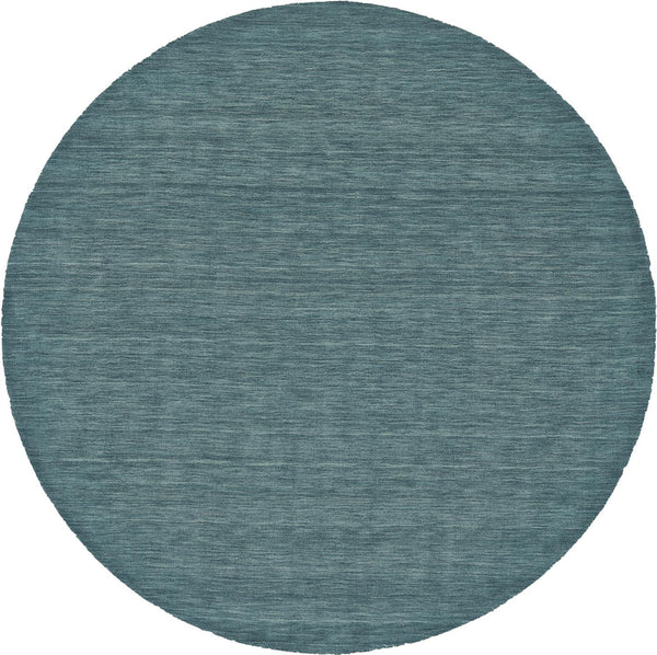 Homeroots 8' Blue Green Round Wool Hand Woven Area Rug Blue,Green Wool 511095