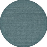 Homeroots 8' Blue Green Round Wool Hand Woven Area Rug Blue,Green Wool 511095