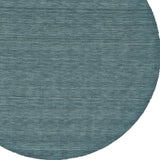 Homeroots 8' Blue Green Round Wool Hand Woven Area Rug Blue,Green Wool 511095