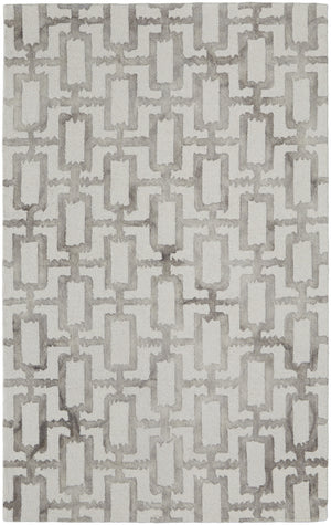 Homeroots 10' X 13' Ivory And Taupe Wool Geometric Tufted Handmade Area Rug Ivory,Taupe Wool 511107