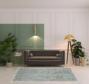 Homeroots 5' X 8' Gray Silver And Taupe Shag Tufted Handmade Stain Resistant Area Rug Gray,Silver,Taupe Polyester 511118