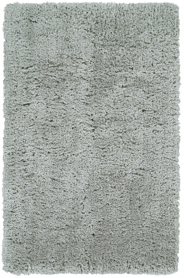 Homeroots 10' X 13' Gray Silver And Taupe Shag Tufted Handmade Stain Resistant Area Rug Gray,Silver,Taupe Polyester 511120