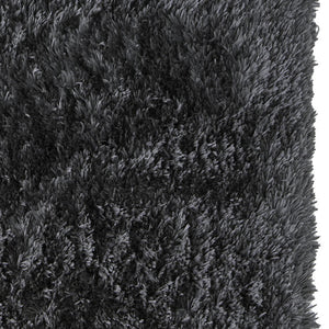 Homeroots 8' Gray Shag Hand Tufted Runner Rug Gray Cotton Blend 511127