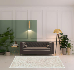 Homeroots 5' X 8' Tan And Taupe Shag Tufted Handmade Stain Resistant Area Rug Tan,Taupe Polyester 511138