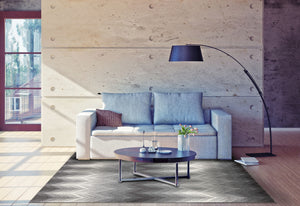 Homeroots 5' X 8' Gray And White Geometric Area Rug  Polypropylene 511153