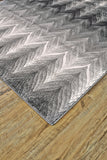 Homeroots 5' X 8' Gray And White Geometric Area Rug  Polypropylene 511153