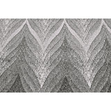 Homeroots 8' Gray And White Geometric Runner Rug  Polypropylene 511156