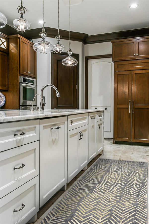 Homeroots 8' Gray And Yellow Geometric Power Loom Distressed Runner Rug  Polypropylene,Polyester 511170