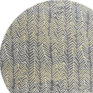 HomeRoots 10' Gray and Yellow Abstract Area Rug – Contemporary Design for Modern Living Spaces, Stain Resistant 8' Round 511171