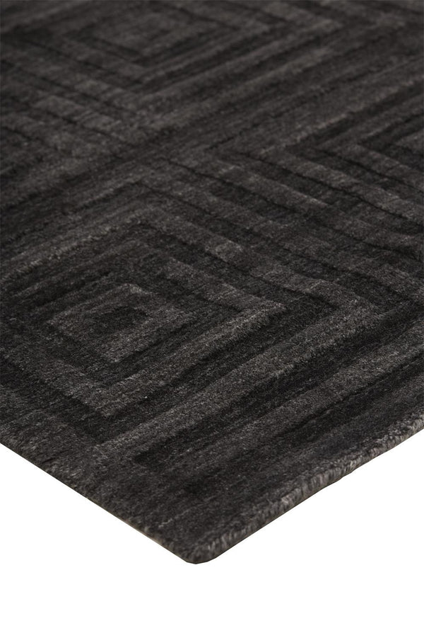 Homeroots 8' X 10' Gray Geometric Hand Woven Area Rug Gray Viscose 511185