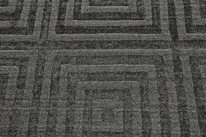 Homeroots 2' X 3' Gray Geometric Hand Woven Area Rug Gray Viscose 511186