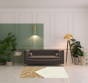 Homeroots 4' X 6' Ivory Geometric Hand Woven Area Rug Ivory Viscose 511187