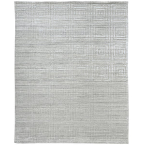 Homeroots 2' X 3' Ivory Geometric Hand Woven Area Rug Ivory Viscose 511190