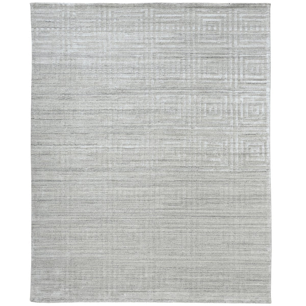 Homeroots 2' X 3' Ivory Geometric Hand Woven Area Rug Ivory Viscose 511190