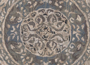 HomeRoots 10' Handmade Abstract Wool Area Rug in Gray-Blue & Taupe - Stain Resistant, Plush & Durable Design 10' X 13' 511203