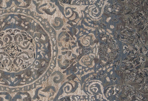 HomeRoots 10' Handmade Abstract Wool Area Rug in Gray-Blue & Taupe - Stain Resistant, Plush & Durable Design 10' X 13' 511203