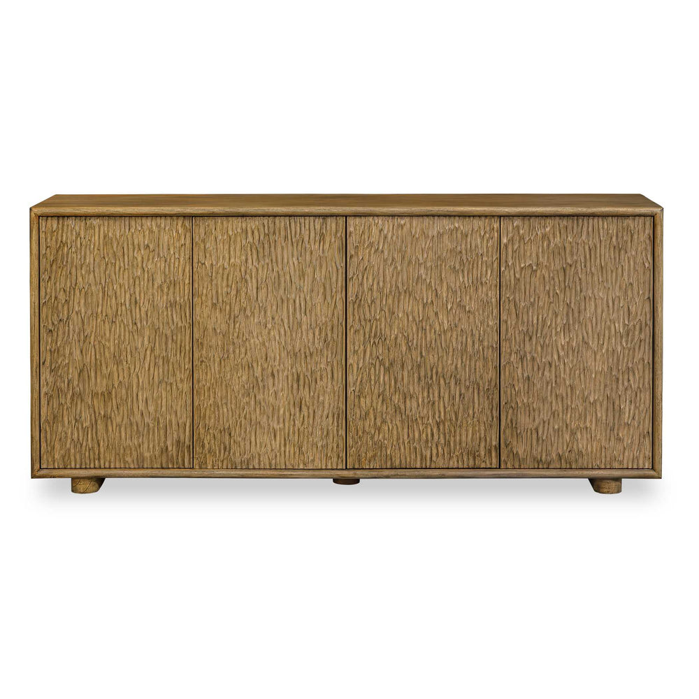 Uttermost Uttermost Stevenson Solid Mindi Wood Storage Credenza with Hand Carved Door Panels 51123