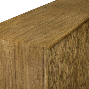 Uttermost Stevenson Solid Mindi Wood Storage Credenza with Hand Carved Door Panels