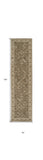 Homeroots 10' Green Brown And Taupe Wool Paisley Tufted Handmade Stain Resistant Runner Rug  Wool 511284