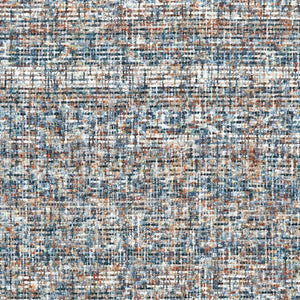 HomeRoots 5' Handmade Tufted Area Rug - Cozy Blue Ivory and Orange Plaid Design for Timeless Style and Comfort 5' X 8' 511302