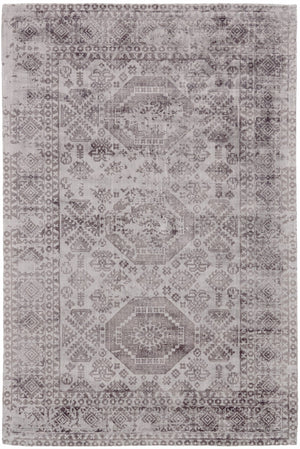 HomeRoots 5' Gray Abstract Hand Woven Area Rug – Contemporary Artistry for Modern Spaces and Timeless Charm 5' X 8' 511321