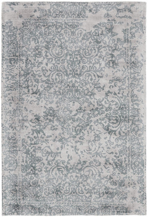 HomeRoots 5' Hand-Woven Blue and Gray Abstract Area Rug for Modern Spaces, Unique Artistry and Durability 5' X 8' 511325