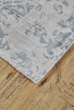 Homeroots 5' X 8' Blue And Gray Abstract Hand Woven Area Rug  Viscose 511325