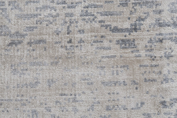 HomeRoots 5' Gray and Ivory Hand-Woven Abstract Area Rug - Artisan Charm for Modern Homes and Transitional Spaces 5' X 8' 511328