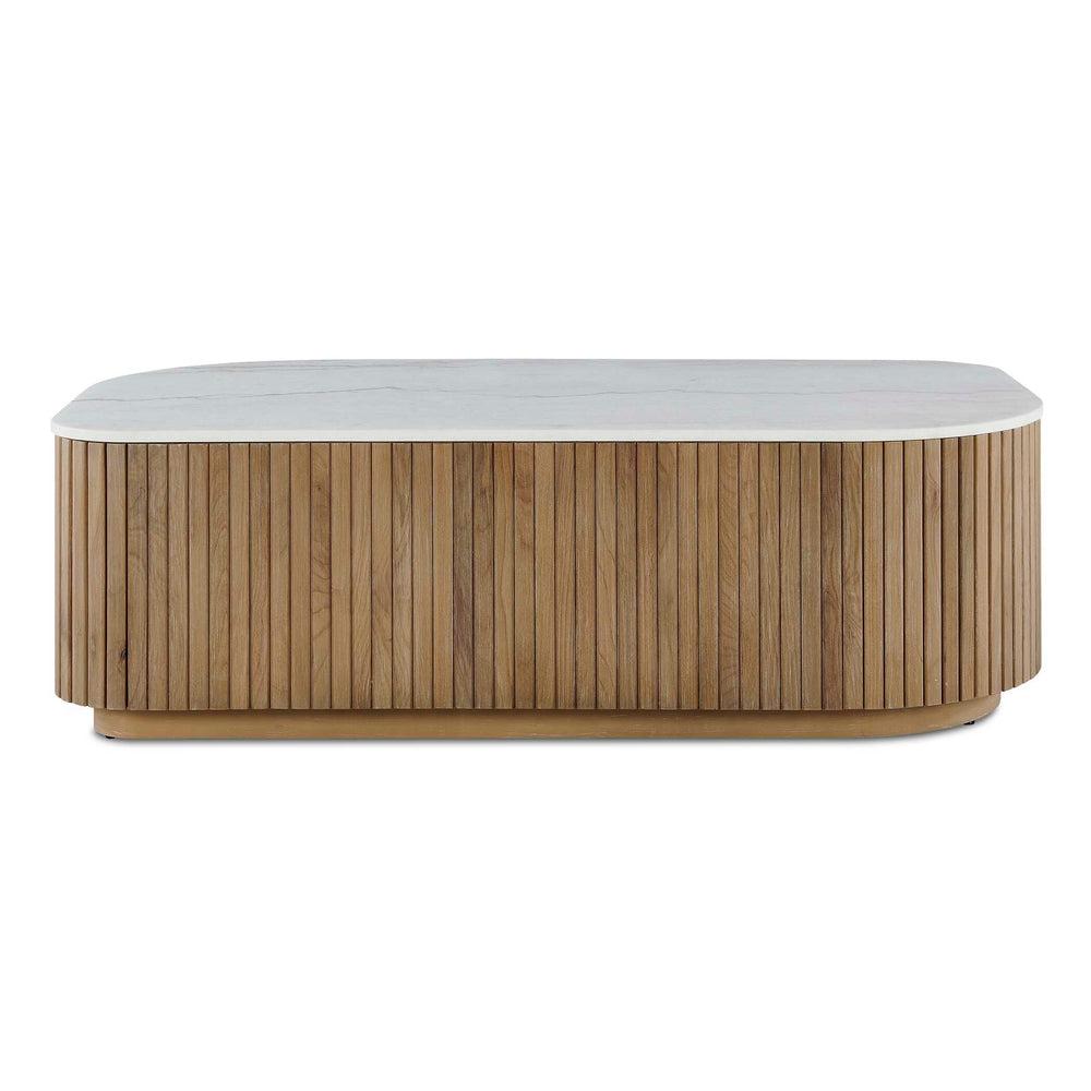 Uttermost Uttermost Arik White Marble Top Alder Wood Coffee Table for Elegant Living Rooms 51132