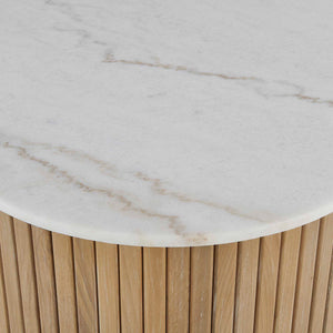Uttermost Arik White Marble Top Alder Wood Coffee Table for Elegant Living Rooms